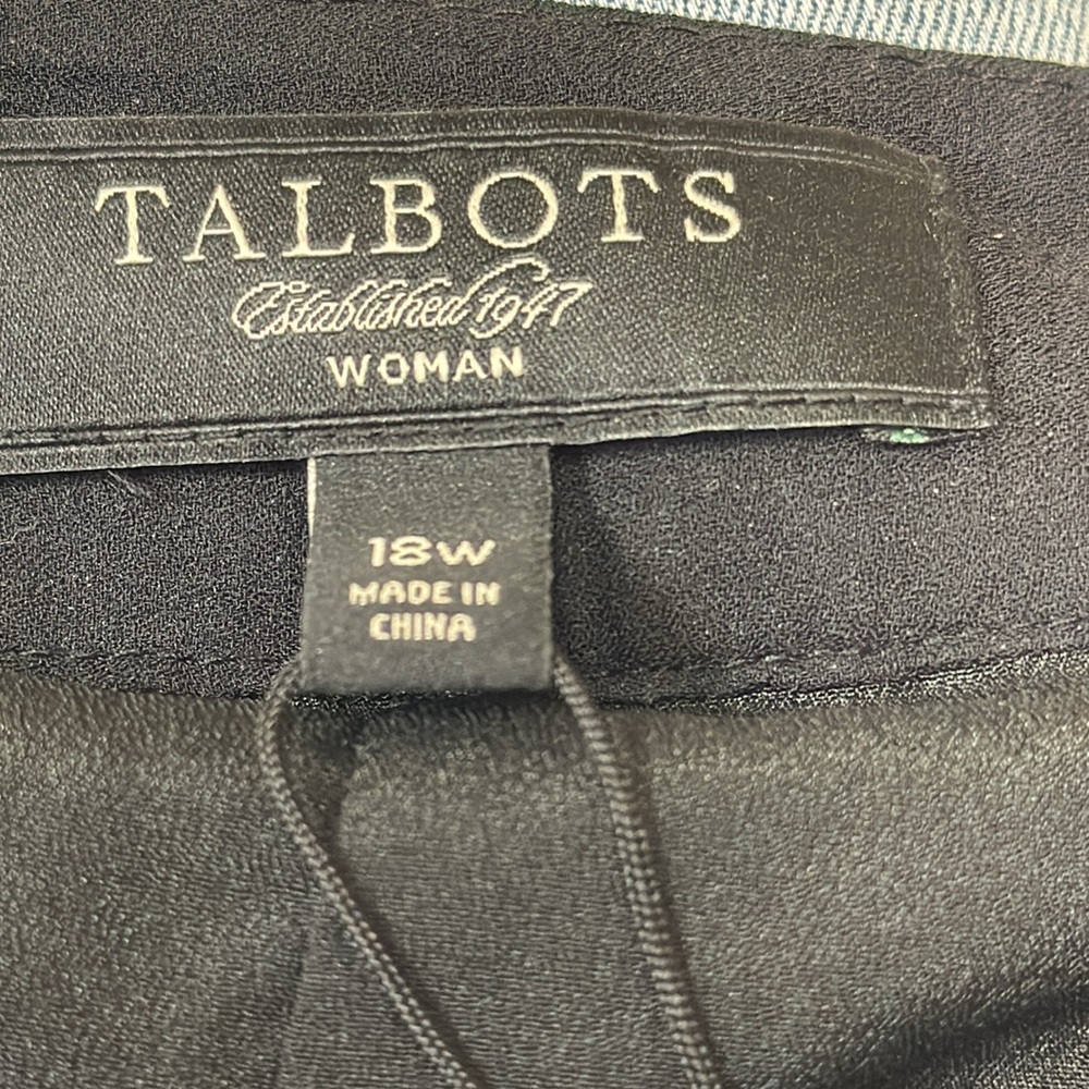 Plus size Talbots silk pleated black skirt - Picture 7 of 8